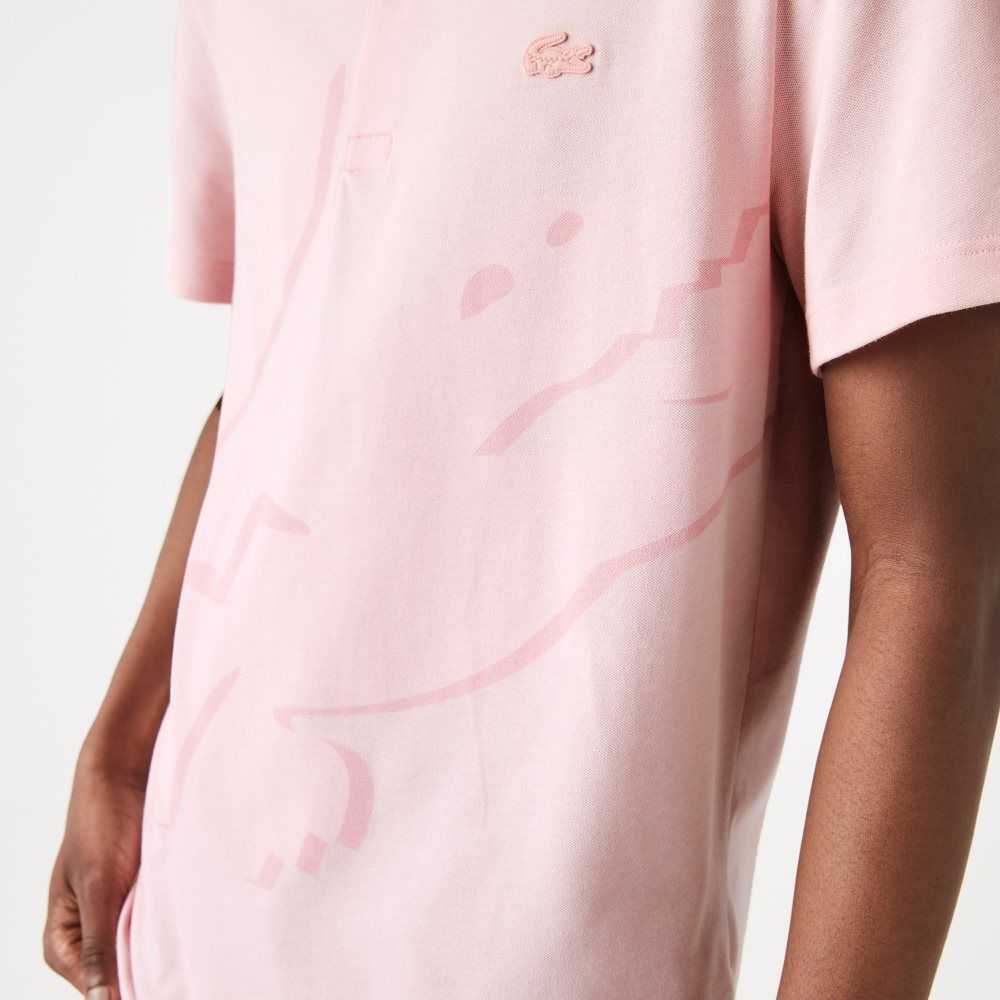 Lacoste Regular Fit Stretch Organic Cotton Polo Pink | JRW-849530