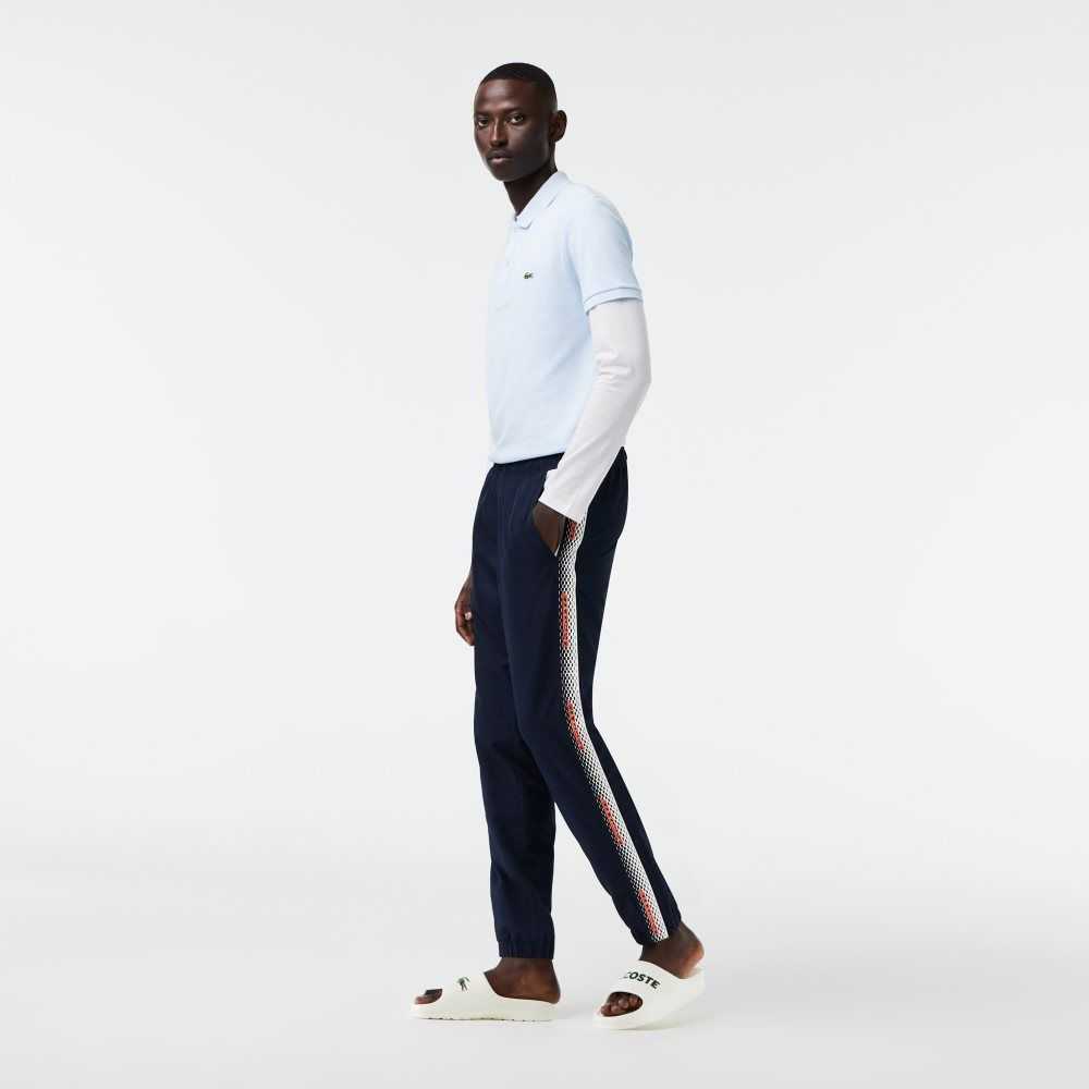 Lacoste Regular Fit Track Pants Navy Blue / White | GRA-086279