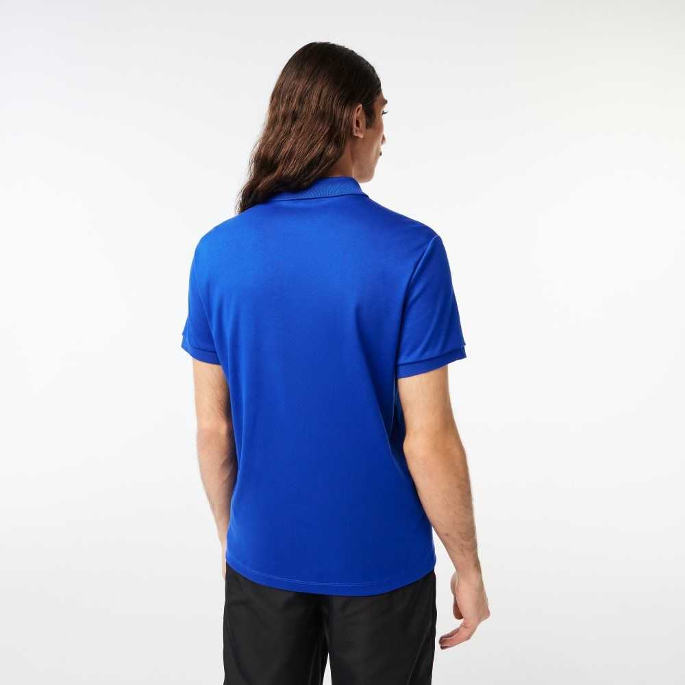 Lacoste Regular Fit Ultra Soft Cotton Jersey Polo Blue | EAJ-735691