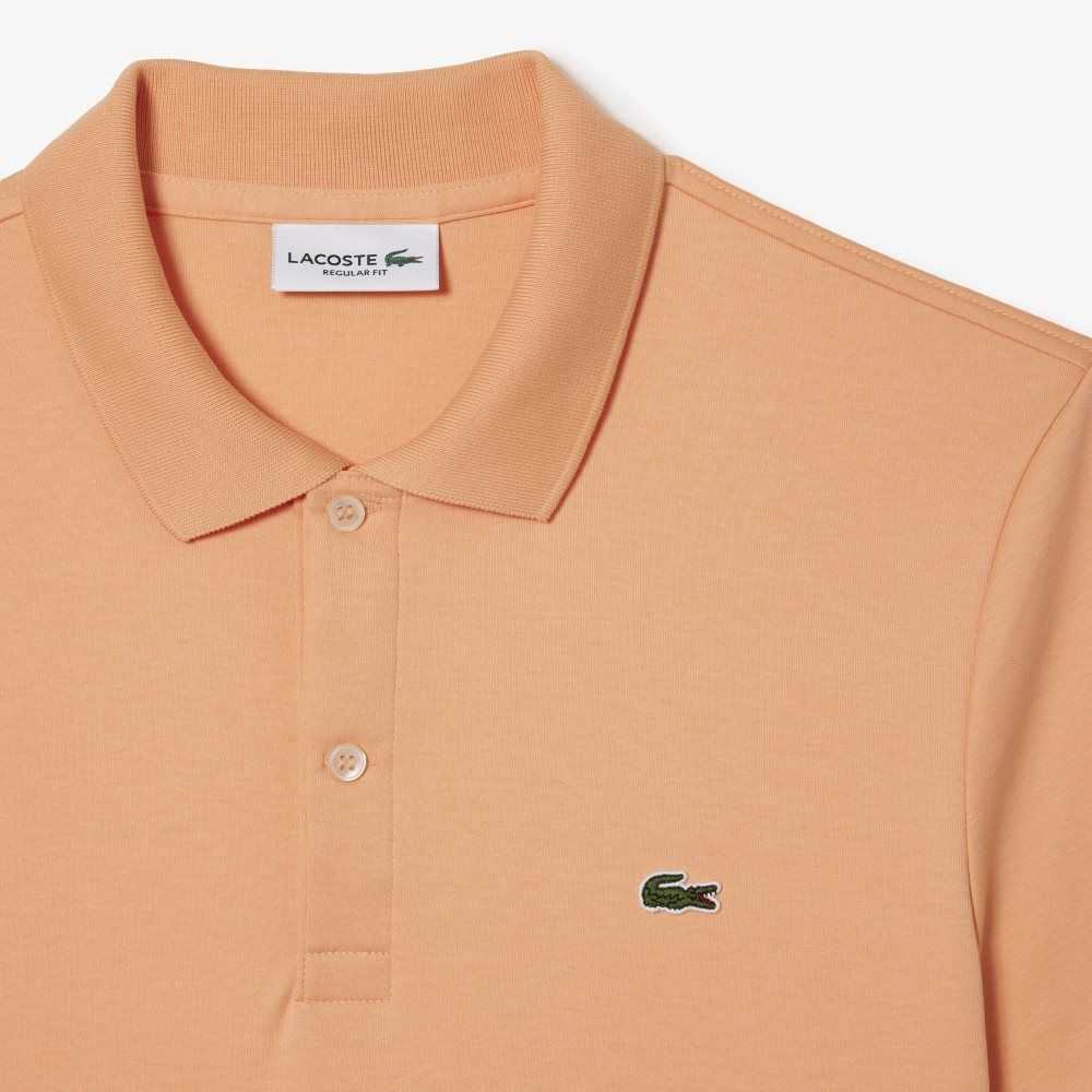 Lacoste Regular Fit Ultra Soft Cotton Jersey Polo Light Orange | ECQ-528703