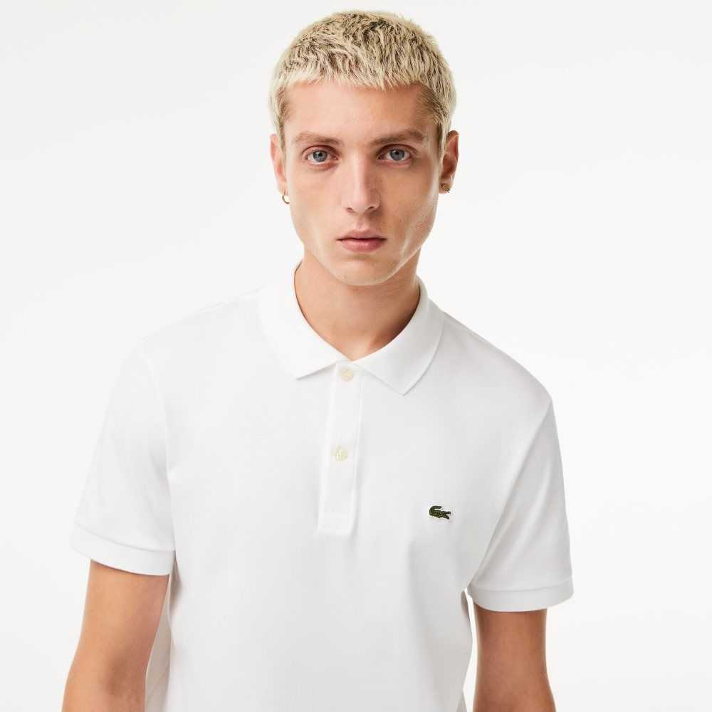 Lacoste Regular Fit Ultra Soft Cotton Jersey Polo White | PQV-956301