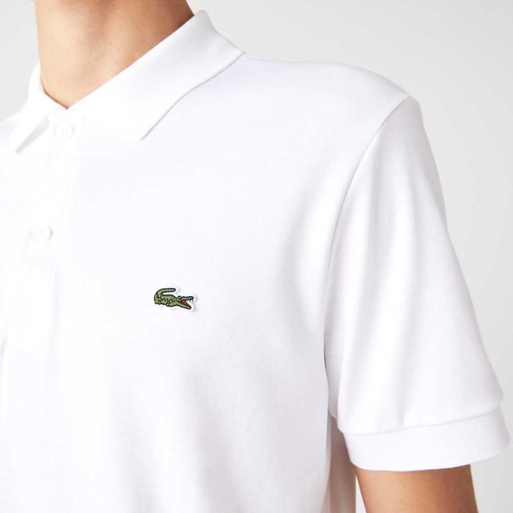 Lacoste Regular Fit Ultra Soft Cotton Jersey Polo White | PQV-956301