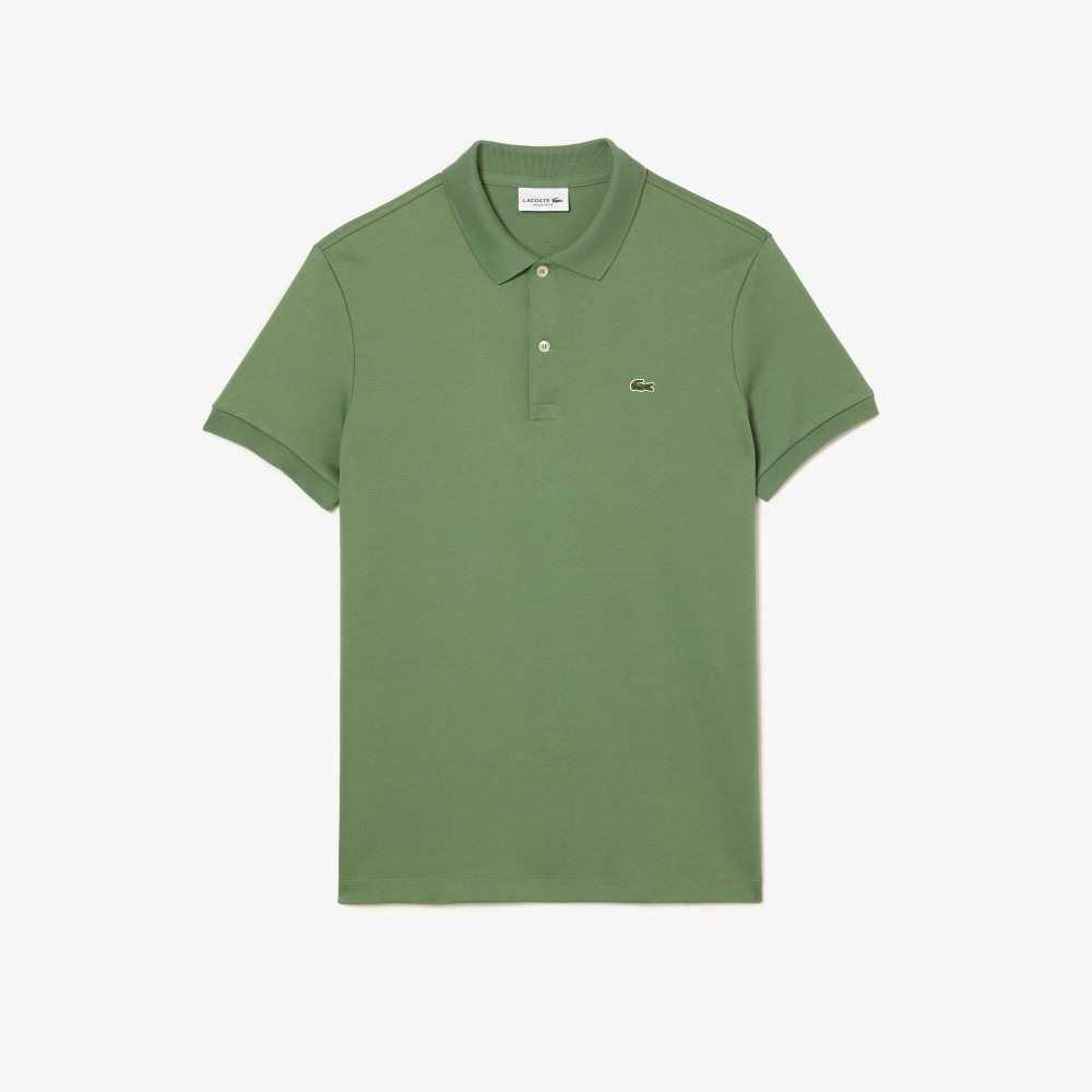 Lacoste Regular Fit Ultra Soft Cotton Jersey Polo Khaki Green | ROK-304219