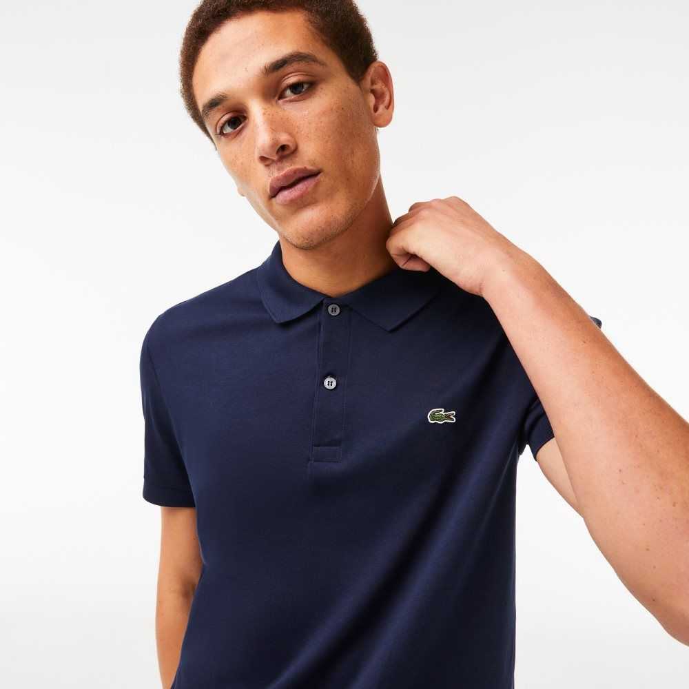 Lacoste Regular Fit Ultra Soft Cotton Jersey Polo Navy Blue | ROX-785234