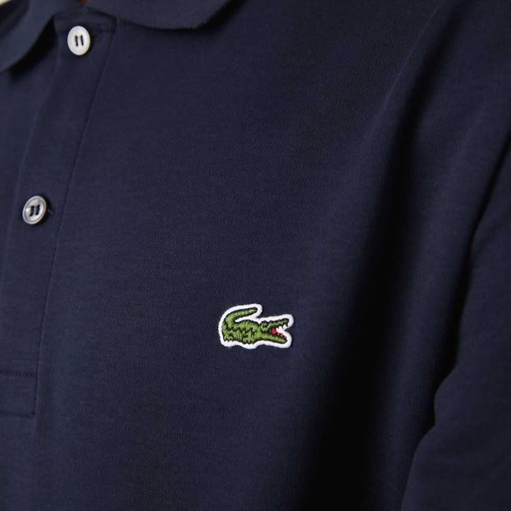 Lacoste Regular Fit Ultra Soft Cotton Jersey Polo Navy Blue | ROX-785234