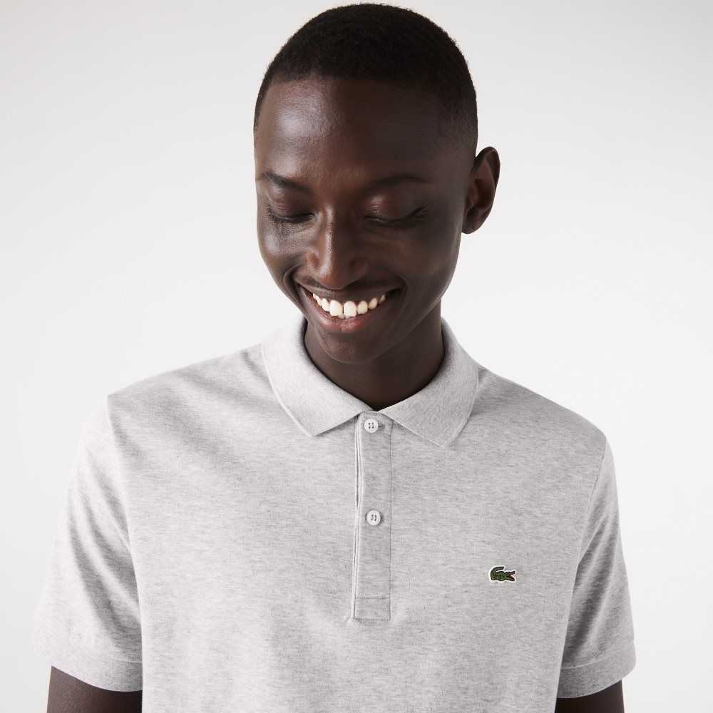 Lacoste Regular Fit Ultra Soft Cotton Jersey Polo Grey Chine | UFX-351964