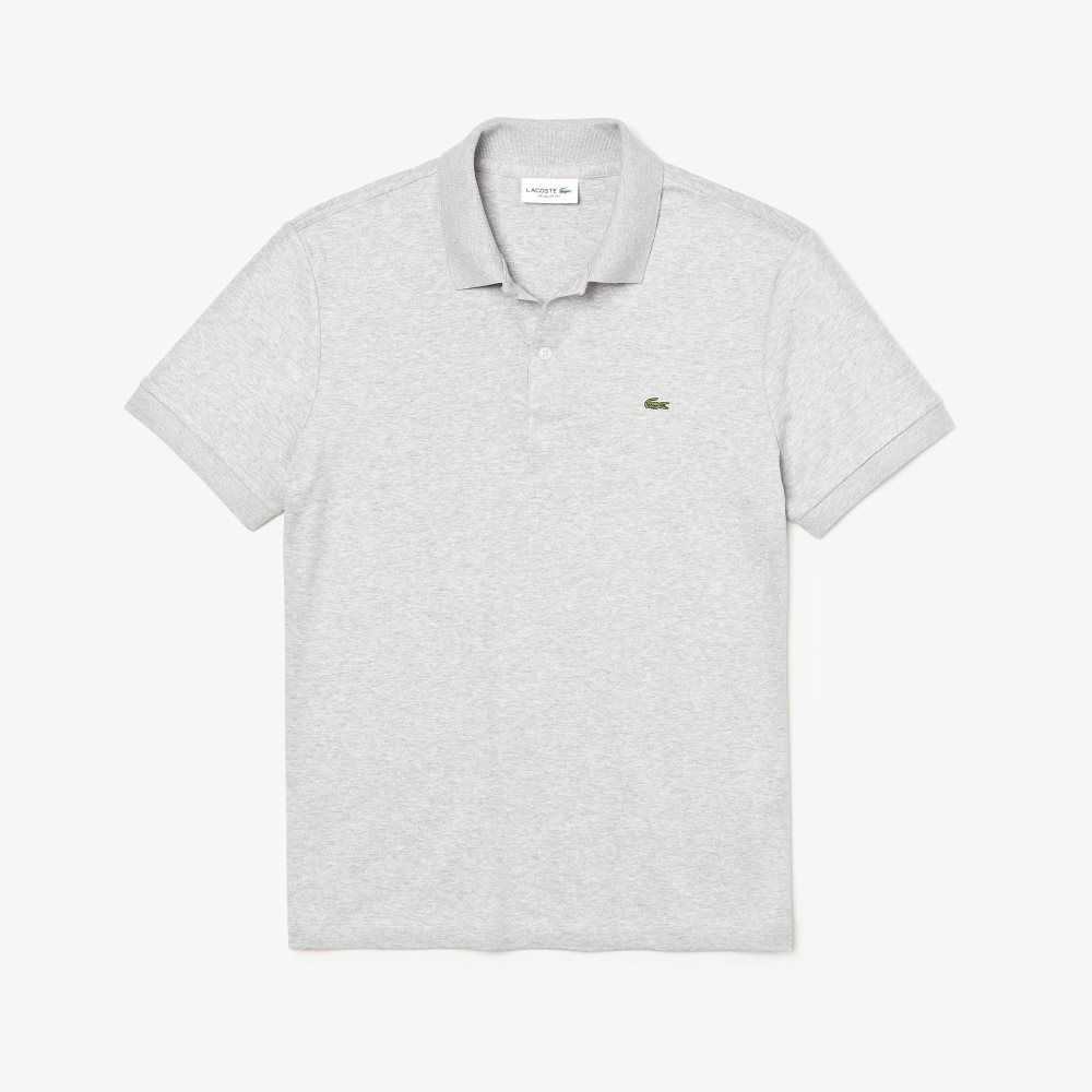 Lacoste Regular Fit Ultra Soft Cotton Jersey Polo Grey Chine | UFX-351964