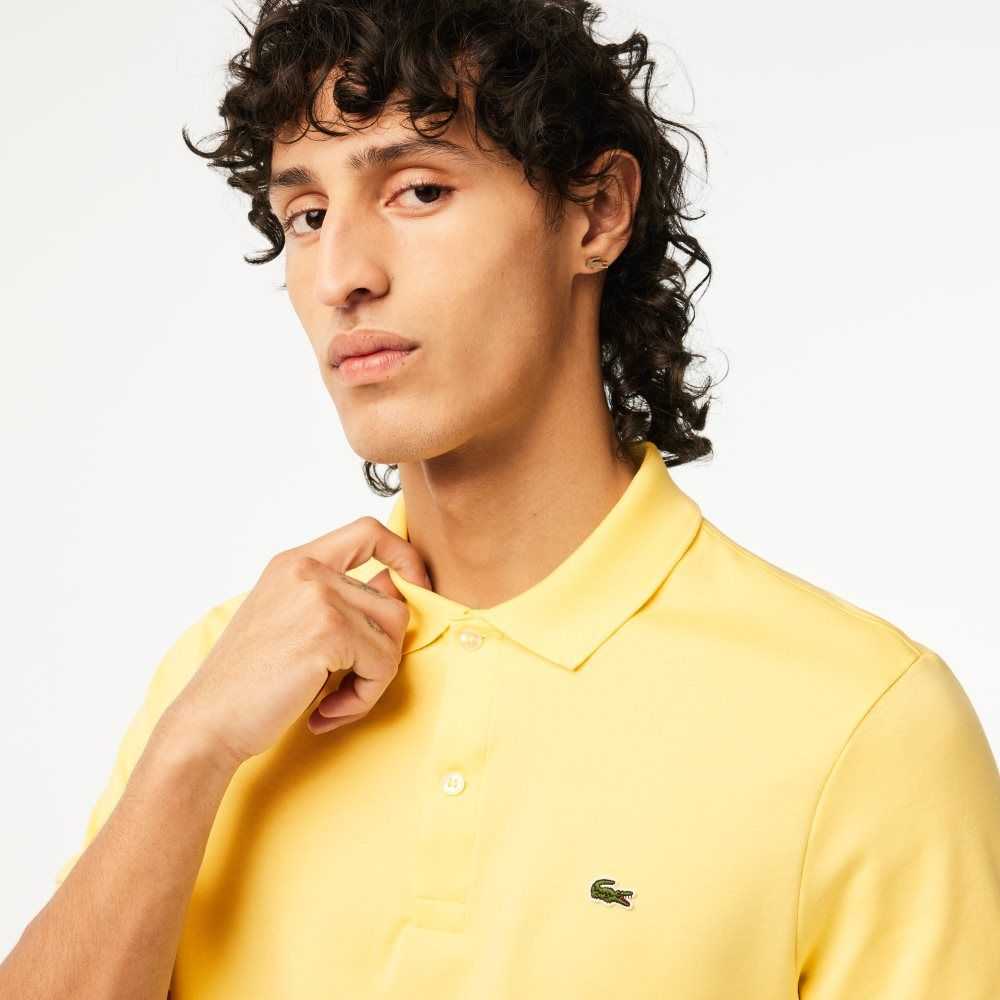 Lacoste Regular Fit Ultra Soft Cotton Jersey Polo Yellow | VQY-196250