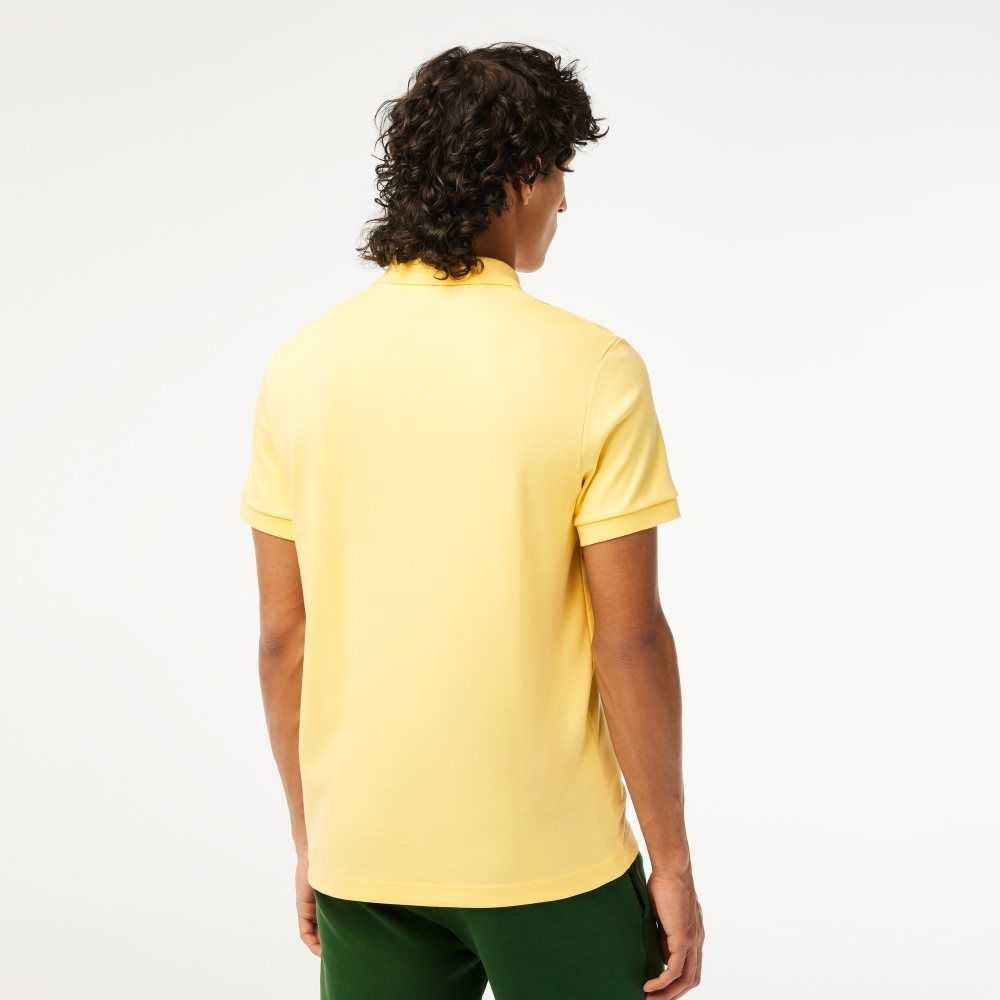 Lacoste Regular Fit Ultra Soft Cotton Jersey Polo Yellow | VQY-196250