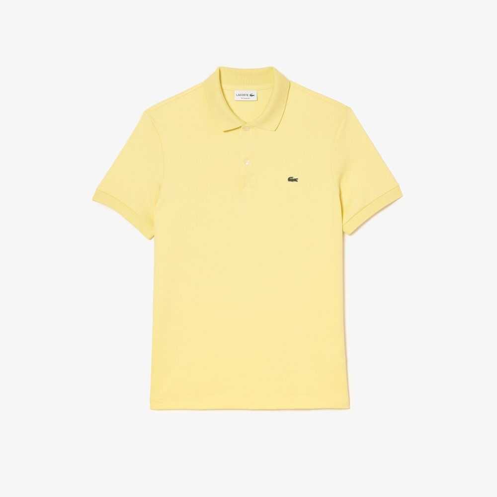 Lacoste Regular Fit Ultra Soft Cotton Jersey Polo Yellow | VQY-196250