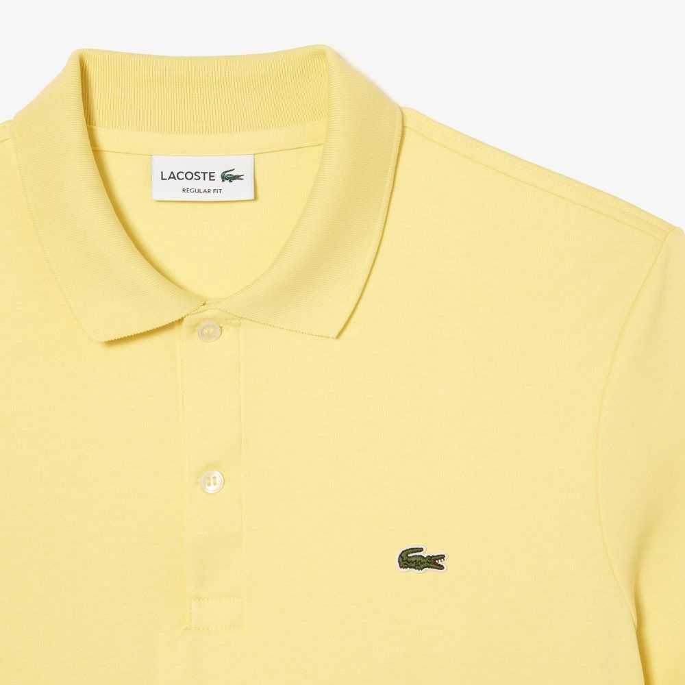 Lacoste Regular Fit Ultra Soft Cotton Jersey Polo Yellow | VQY-196250