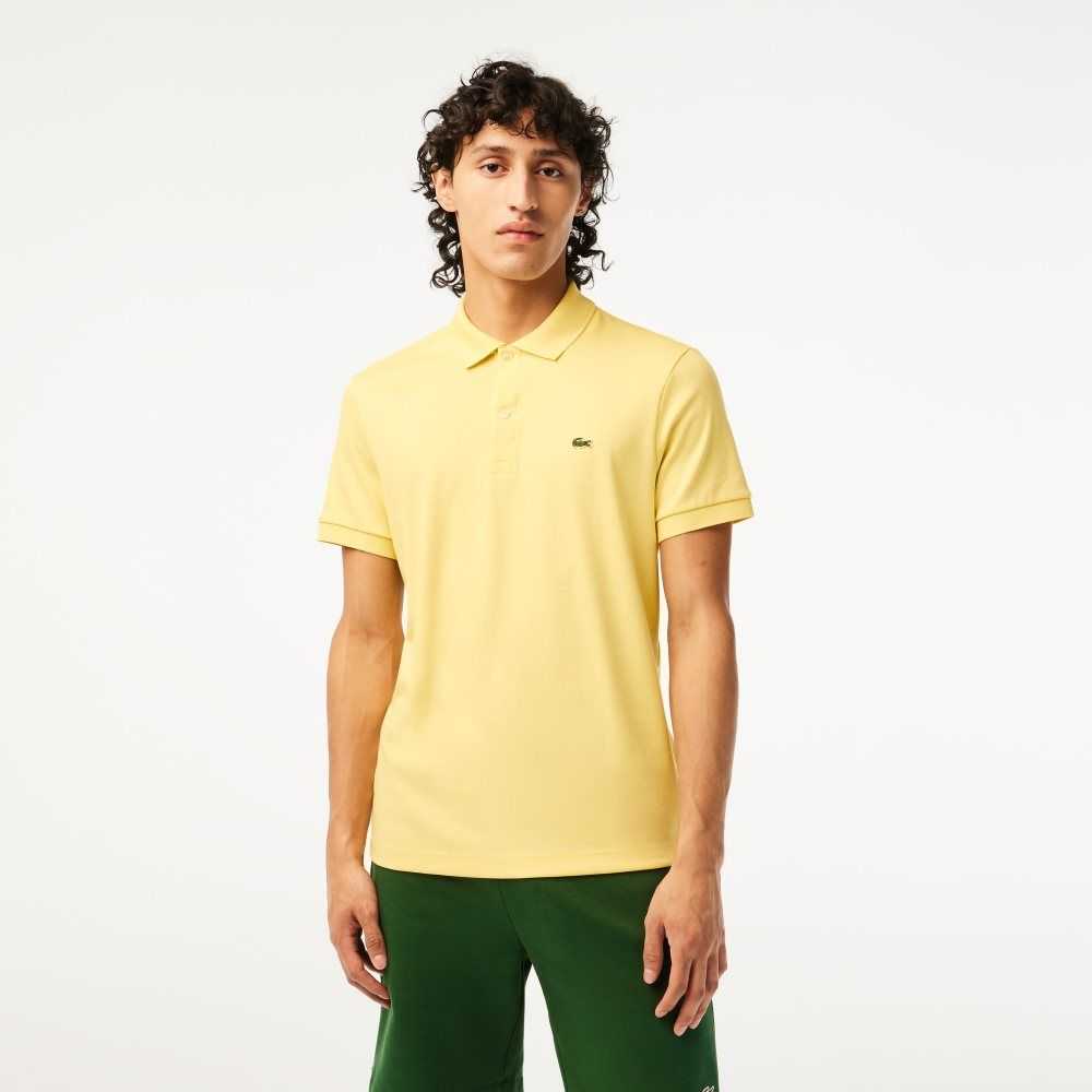 Lacoste Regular Fit Ultra Soft Cotton Jersey Polo Yellow | VQY-196250