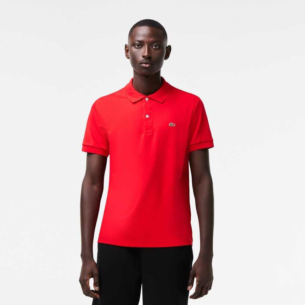 Lacoste Regular Fit Ultra Soft Cotton Jersey Polo Red | VYL-649321