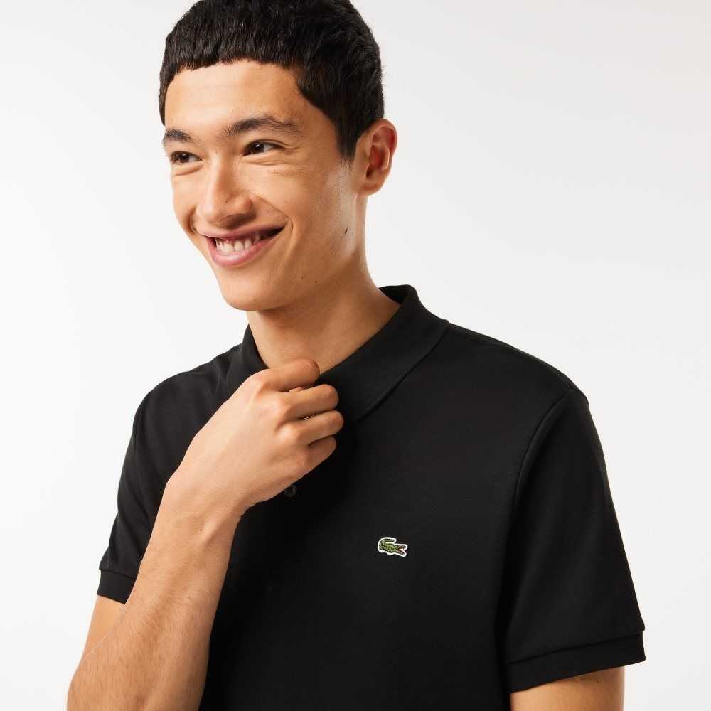 Lacoste Regular Fit Ultra Soft Cotton Jersey Polo Black | YGU-510746