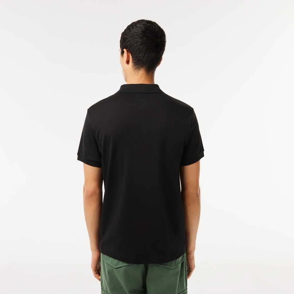 Lacoste Regular Fit Ultra Soft Cotton Jersey Polo Black | YGU-510746