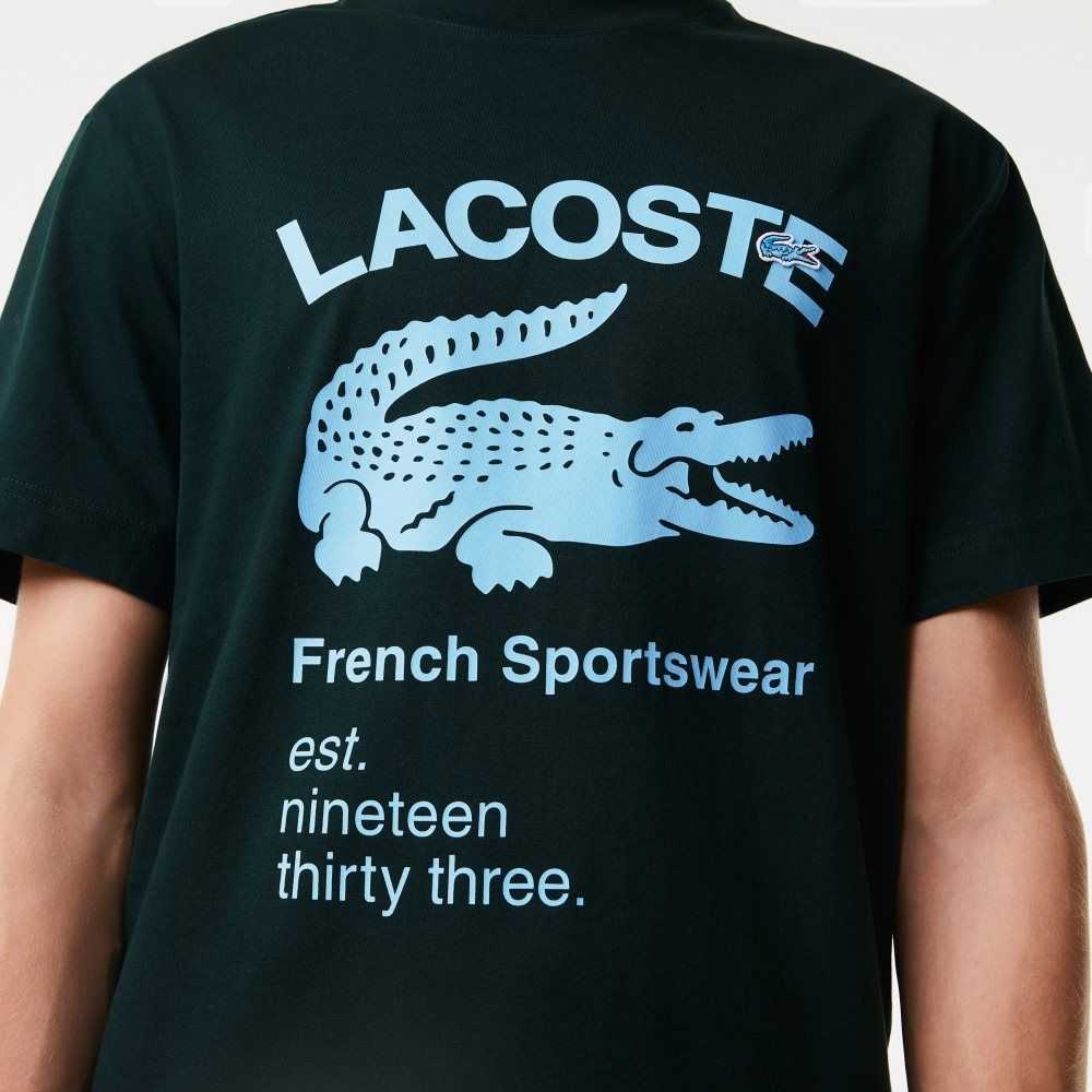 Lacoste Relaxed Fit Crocodile T-Shirt Green | FLW-906451