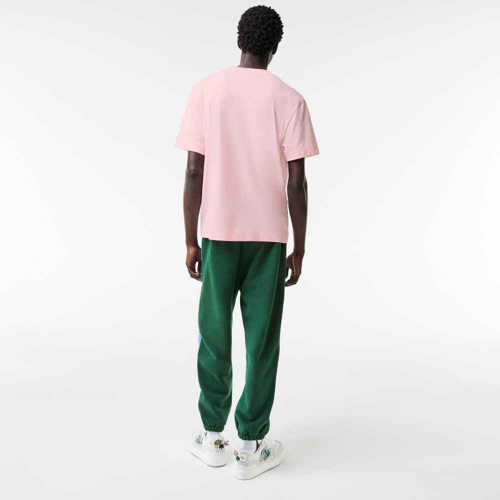 Lacoste Relaxed Fit Oversized Crocodile T-Shirt Light Pink | JQO-654193