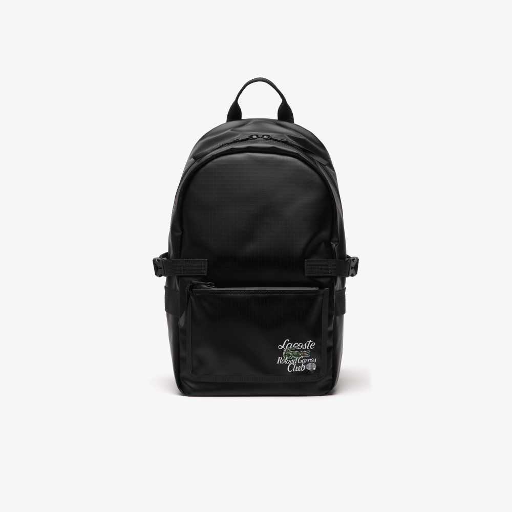 Lacoste Roland Garros Edition Contrast Branding Backpack Sinople | RCK-372581