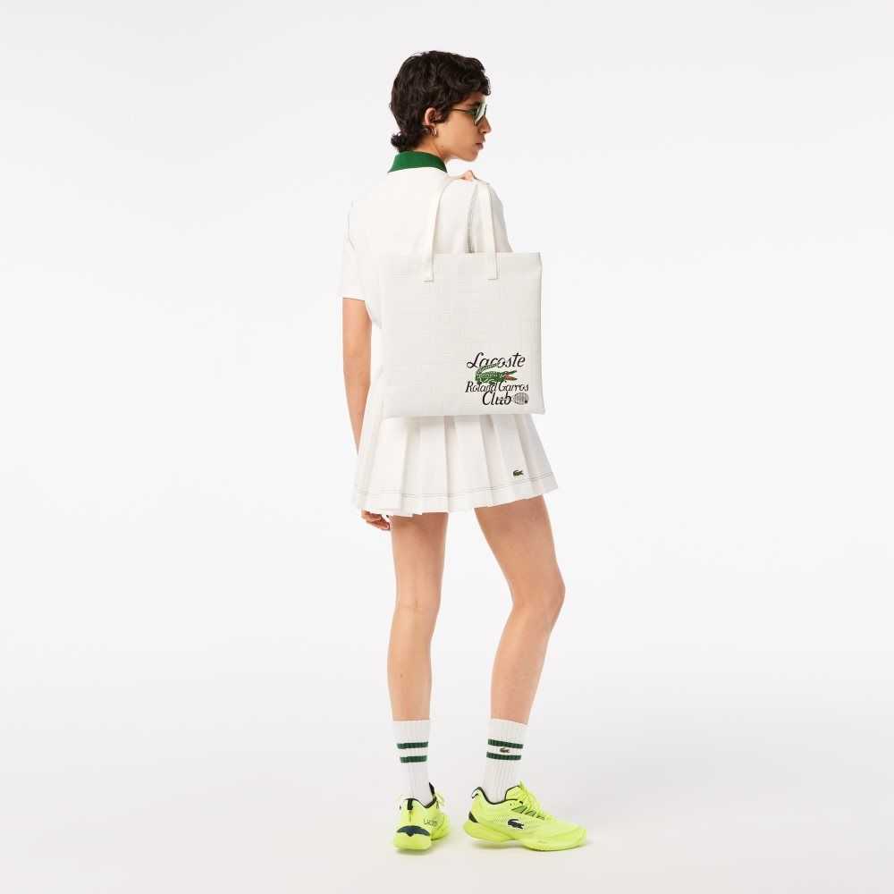 Lacoste Roland Garros Edition Tote Bag Marshmallow | TLY-068527