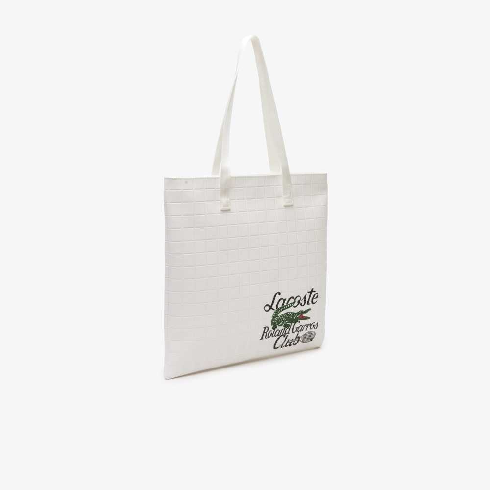 Lacoste Roland Garros Edition Tote Bag Marshmallow | TLY-068527