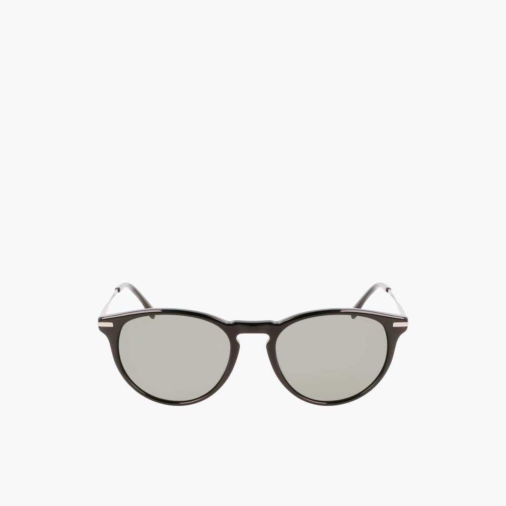 Lacoste Round Acetate Novak Djokovic Sunglasses Matt Black | KFO-301679