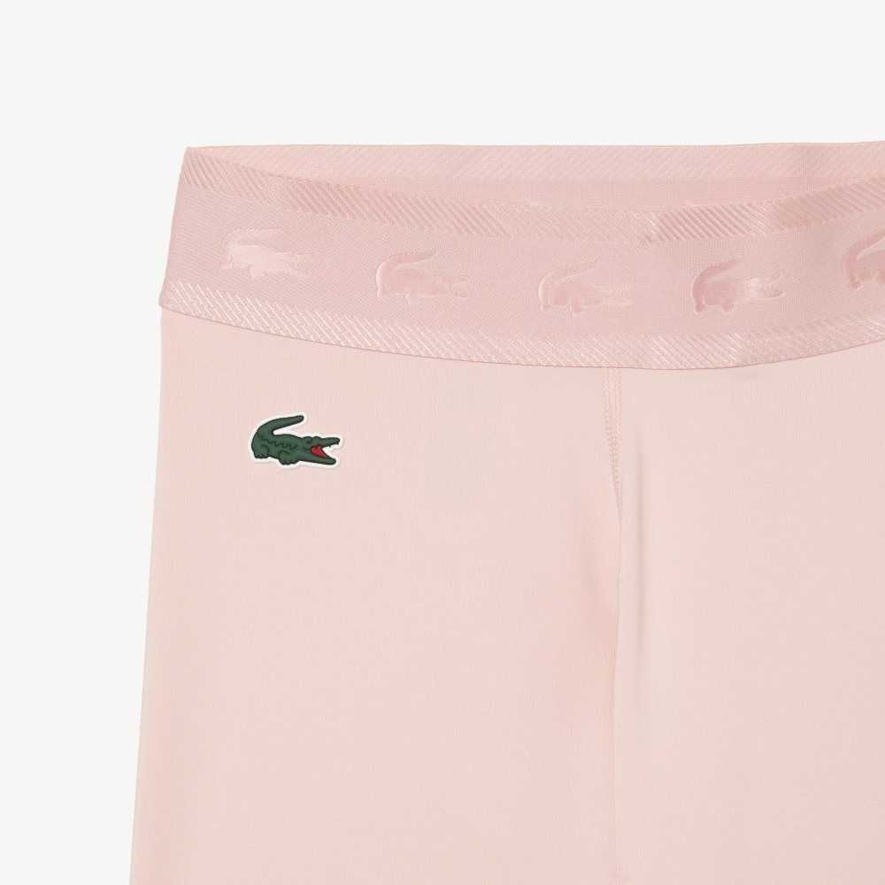 Lacoste SPORT 7/8 Length Recycled Polyester Leggings Pink | TYR-082943