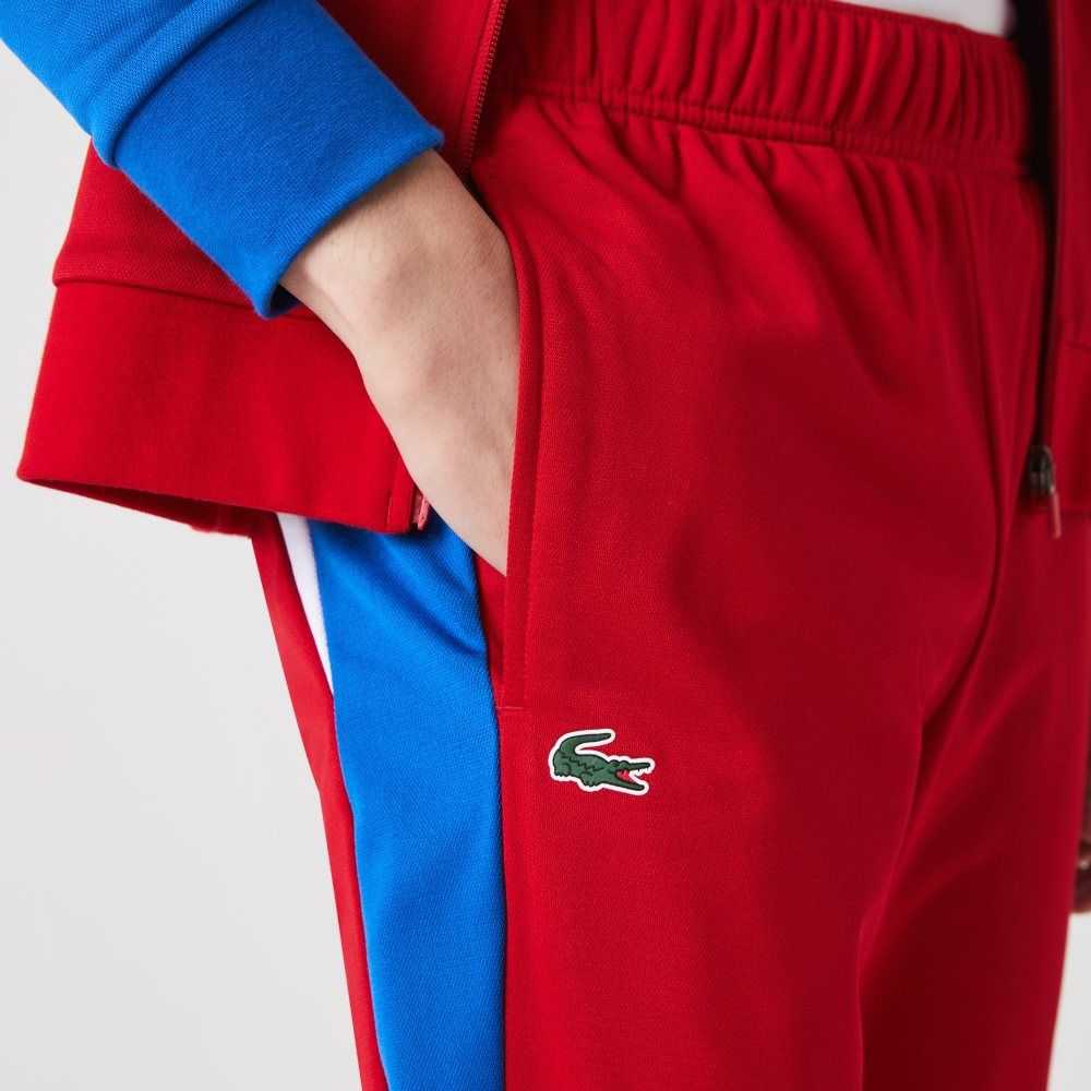 Lacoste SPORT Abrasion-Resistant Tennis Trackpants Red / Blue / White | ESL-612738