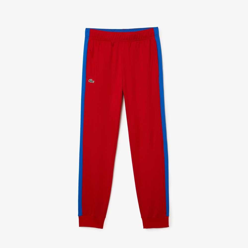 Lacoste SPORT Abrasion-Resistant Tennis Trackpants Red / Blue / White | ESL-612738