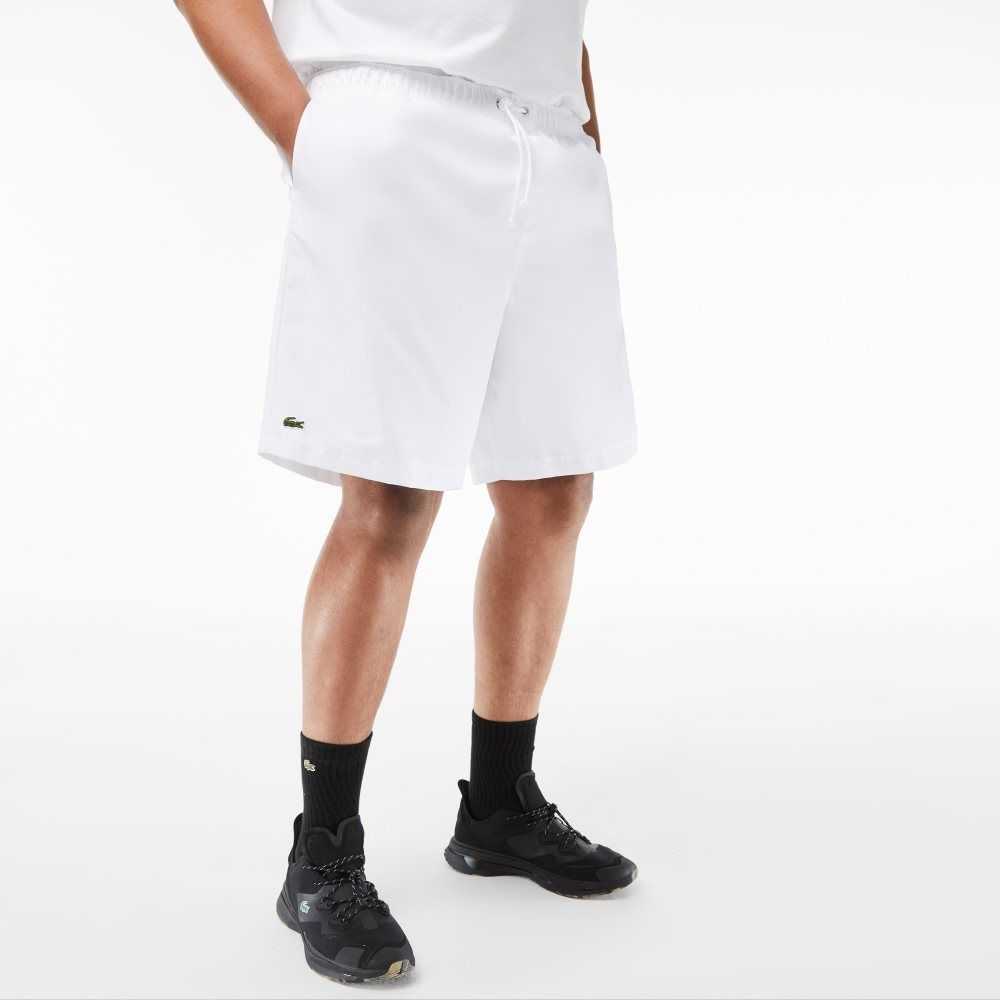 Lacoste SPORT Big Fit Jersey Lined Shorts White | FYE-371809