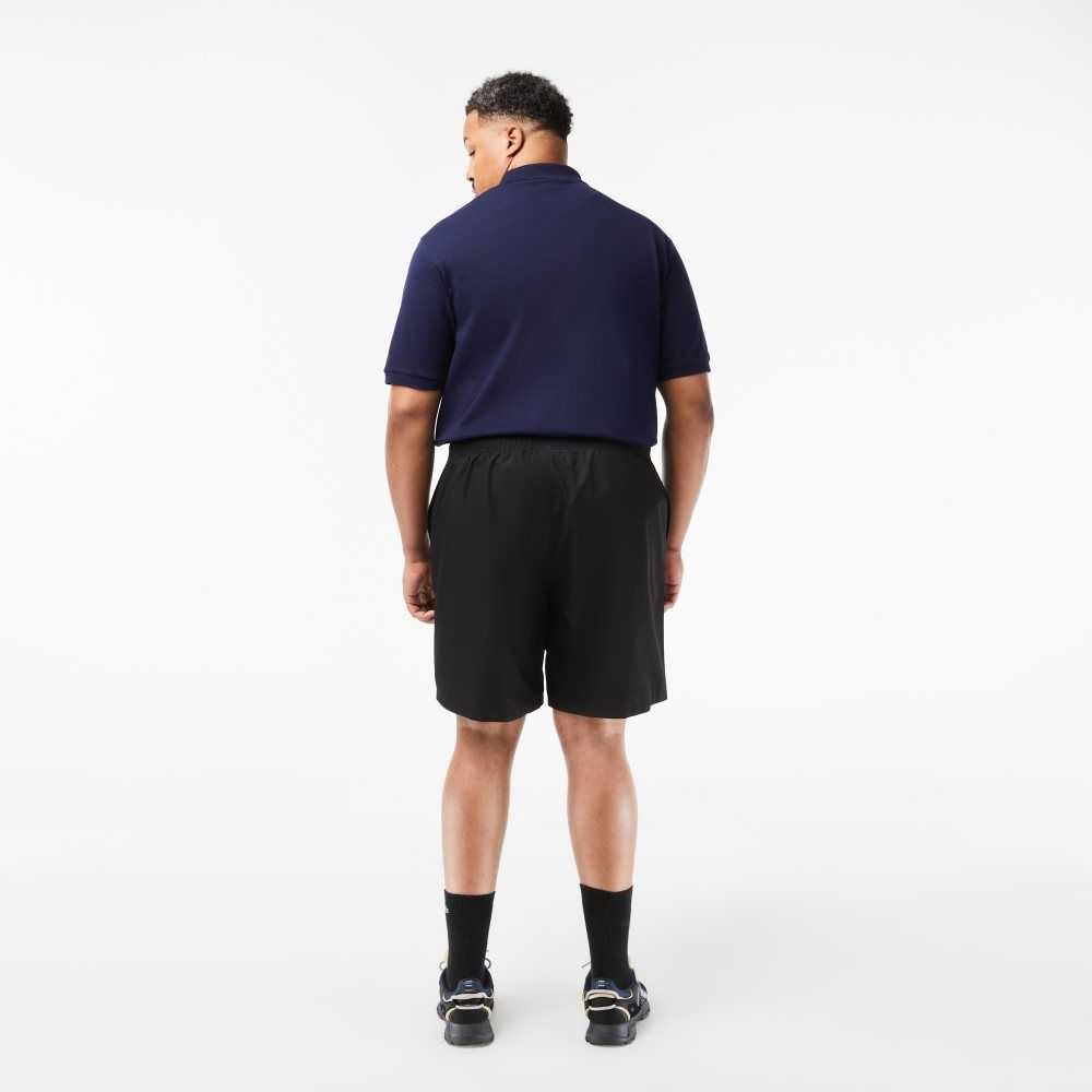 Lacoste SPORT Big Fit Jersey Lined Shorts Black | KJQ-628047