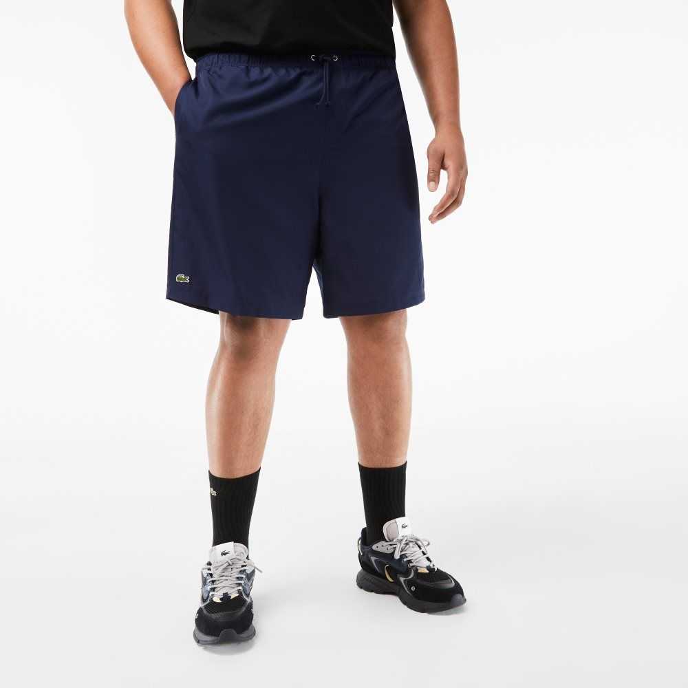 Lacoste SPORT Big Fit Jersey Lined Shorts Navy Blue | VWH-431759