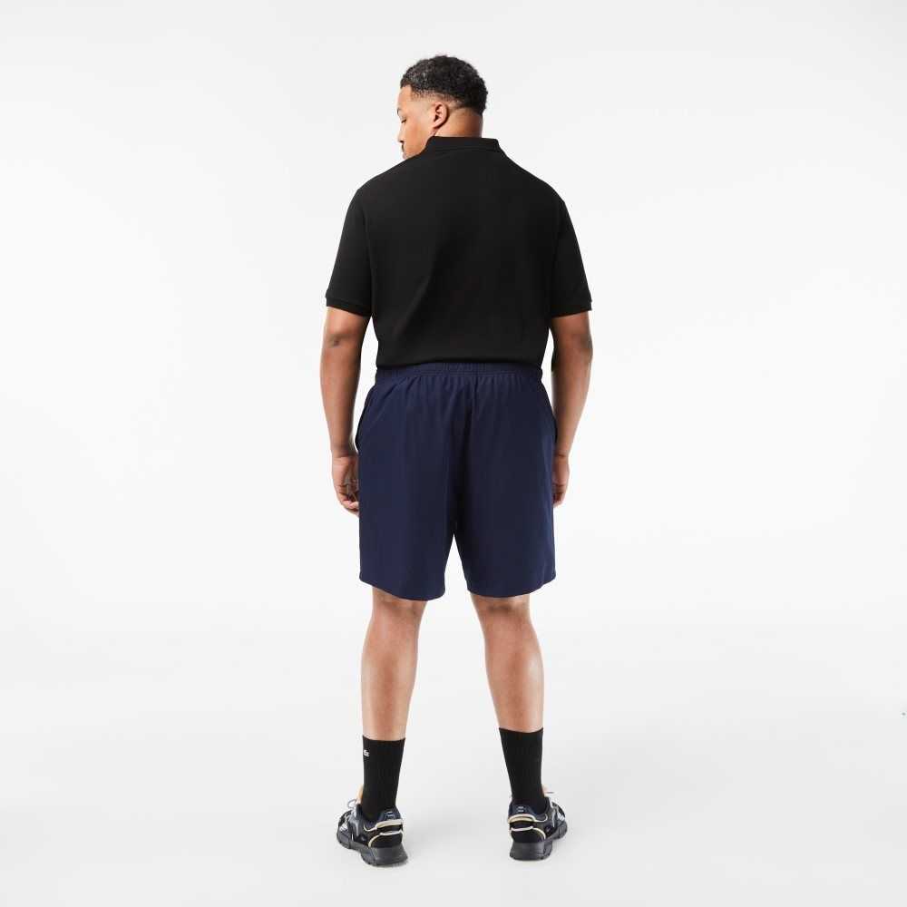 Lacoste SPORT Big Fit Jersey Lined Shorts Navy Blue | VWH-431759