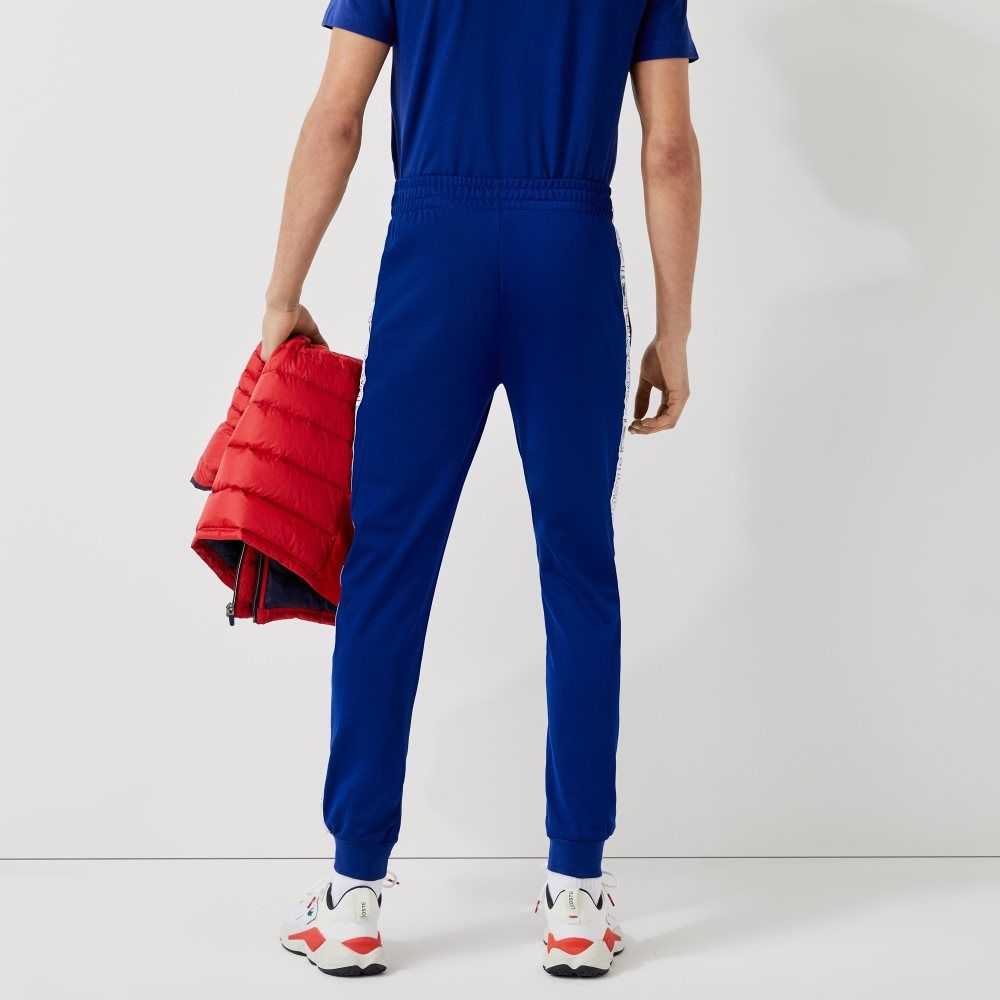 Lacoste SPORT Branded Bands Tracksuit Pants Blue / Red / White | KTA-345628