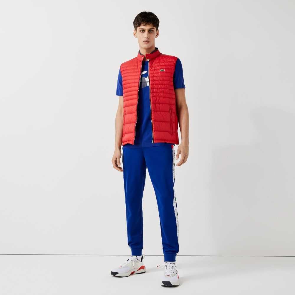 Lacoste SPORT Branded Bands Tracksuit Pants Blue / Red / White | KTA-345628