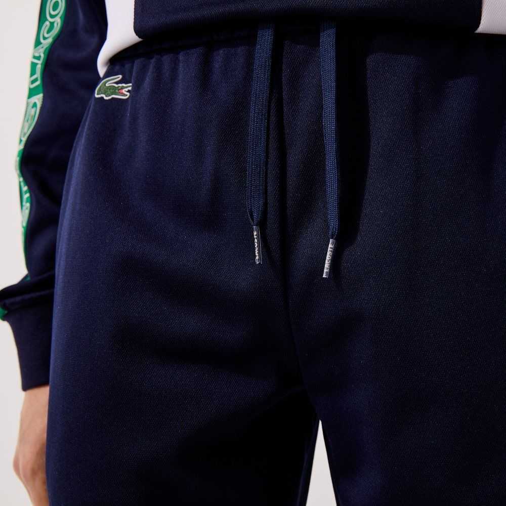 Lacoste SPORT Branded Bands Tracksuit Pants Navy Blue / White / Green | ZXD-492380