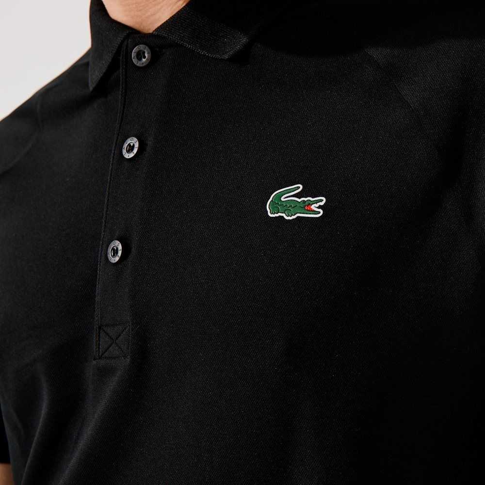 Lacoste SPORT Breathable Abrasion-Resistant Interlock Polo Black | MUF-874950