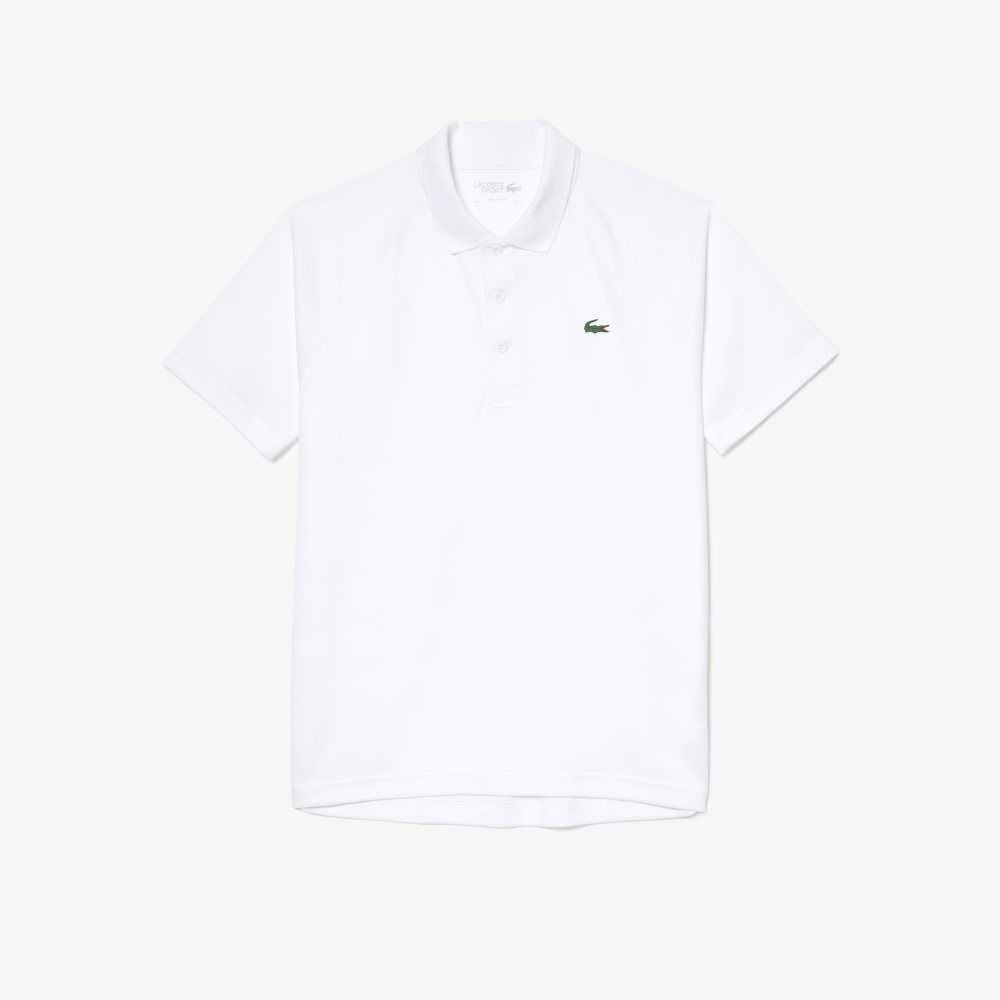 Lacoste SPORT Breathable Abrasion-Resistant Interlock Polo White | TUE-231685