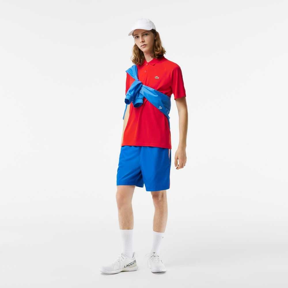 Lacoste SPORT Breathable Abrasion-Resistant Interlock Polo Red | XHF-462903