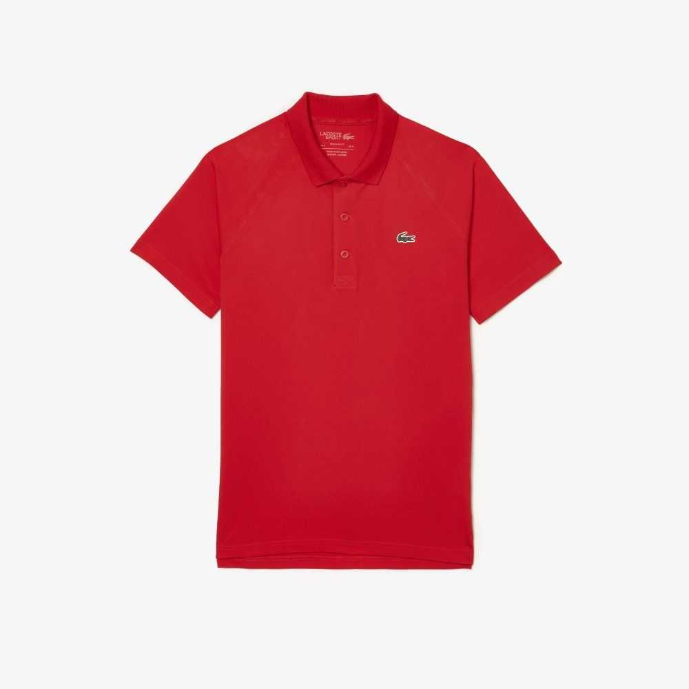 Lacoste SPORT Breathable Abrasion-Resistant Interlock Polo Red | XHF-462903