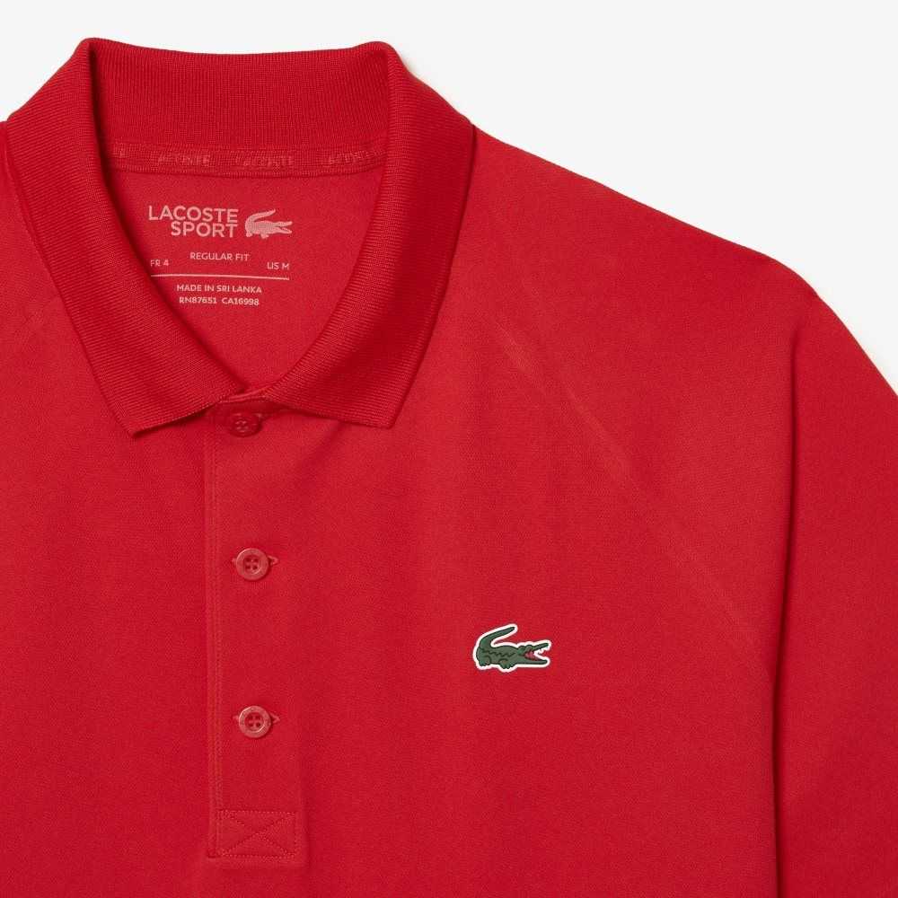 Lacoste SPORT Breathable Abrasion-Resistant Interlock Polo Red | XHF-462903