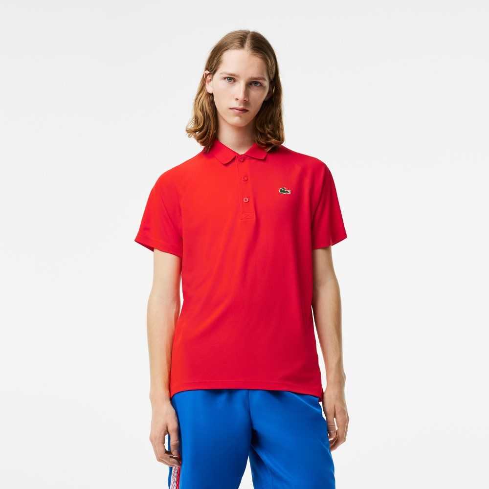 Lacoste SPORT Breathable Abrasion-Resistant Interlock Polo Red | XHF-462903