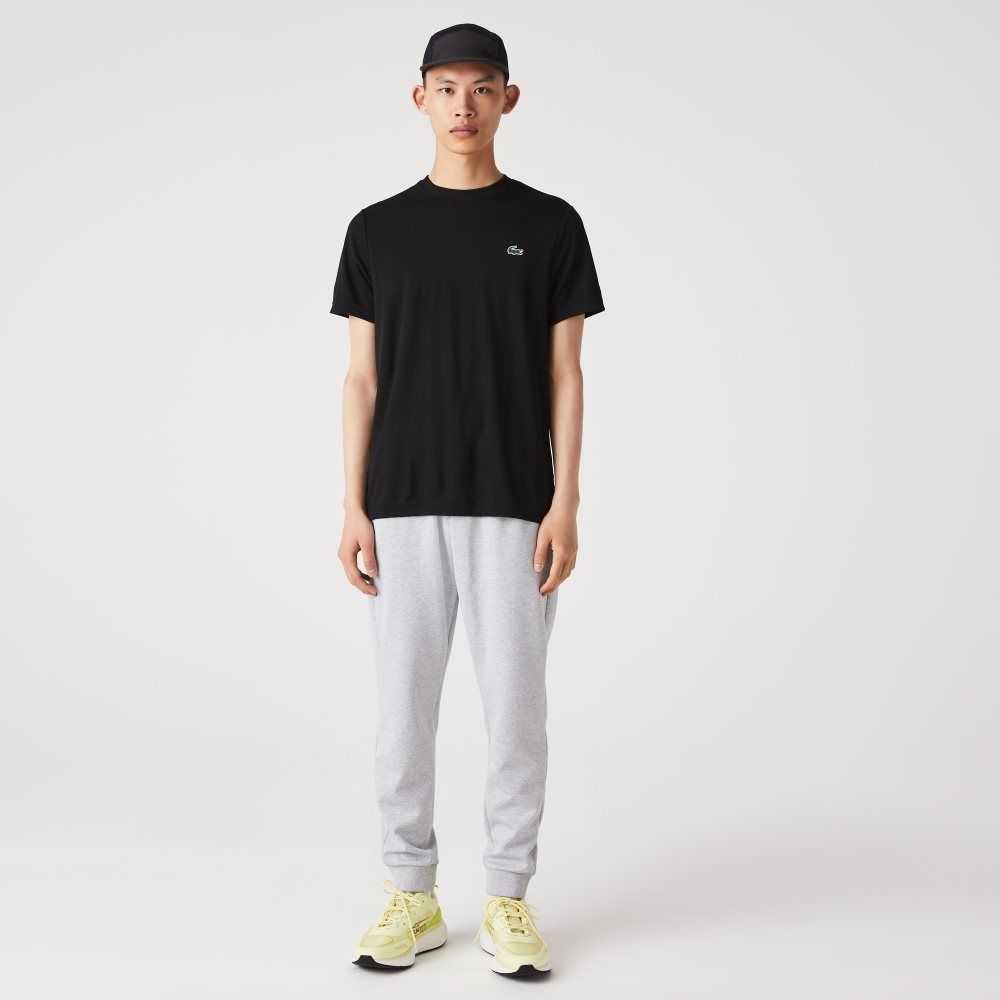 Lacoste SPORT Breathable Pique T-Shirt Black | SGN-708342