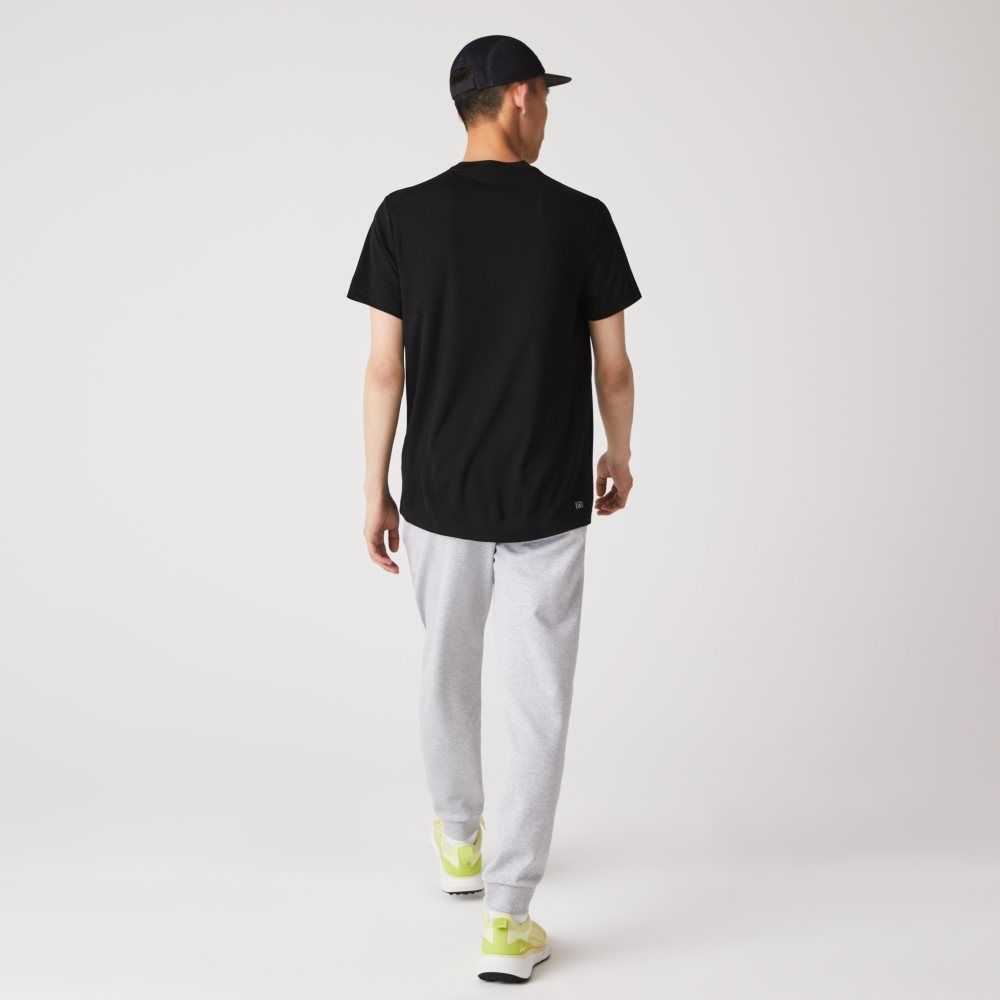 Lacoste SPORT Breathable Pique T-Shirt Black | SGN-708342