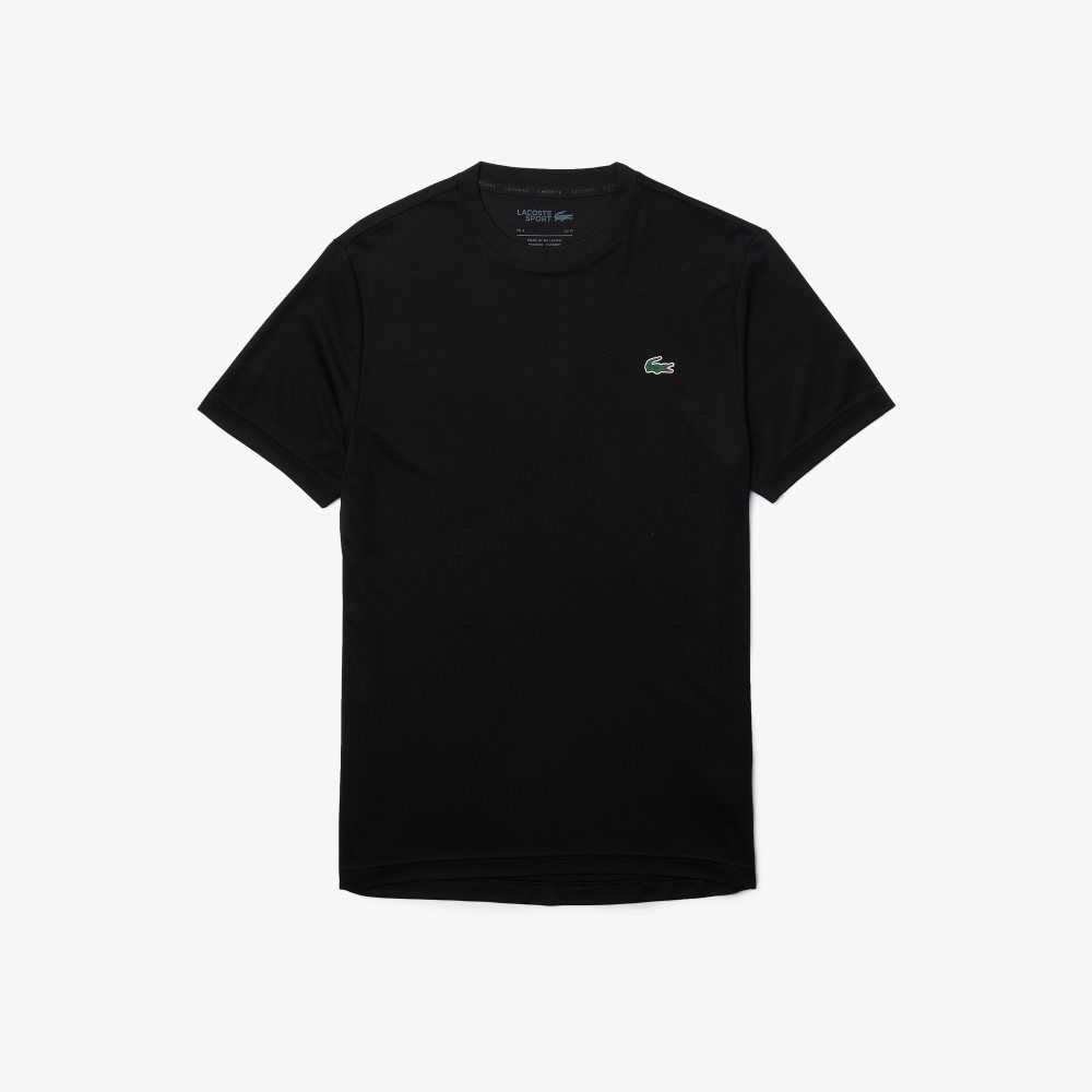 Lacoste SPORT Breathable Pique T-Shirt Black | SGN-708342