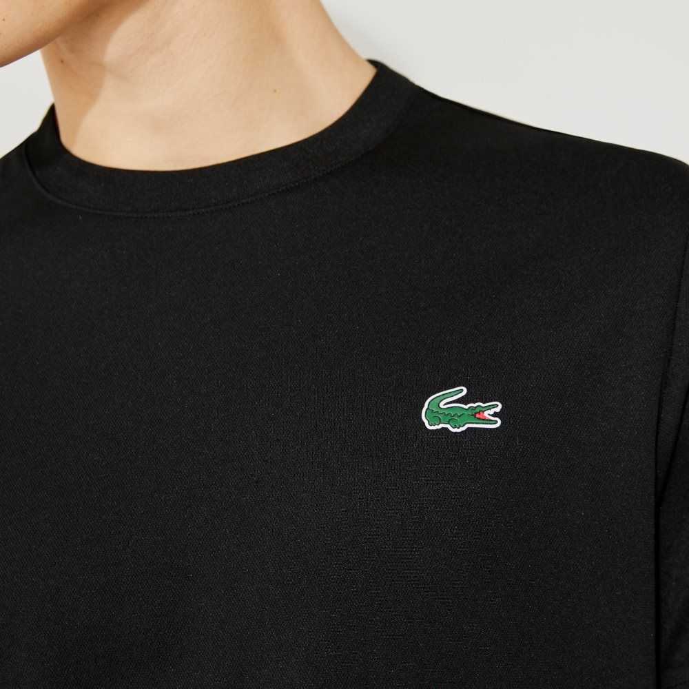 Lacoste SPORT Breathable Pique T-Shirt Black | SGN-708342