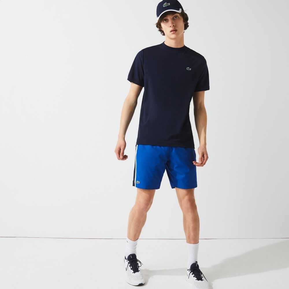 Lacoste SPORT Breathable Pique T-Shirt Navy Blue | ZNH-684279