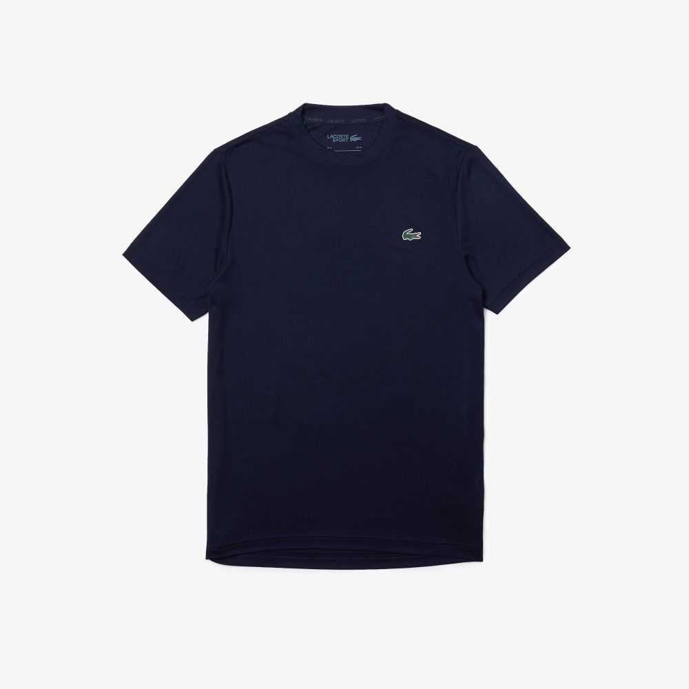 Lacoste SPORT Breathable Pique T-Shirt Navy Blue | ZNH-684279