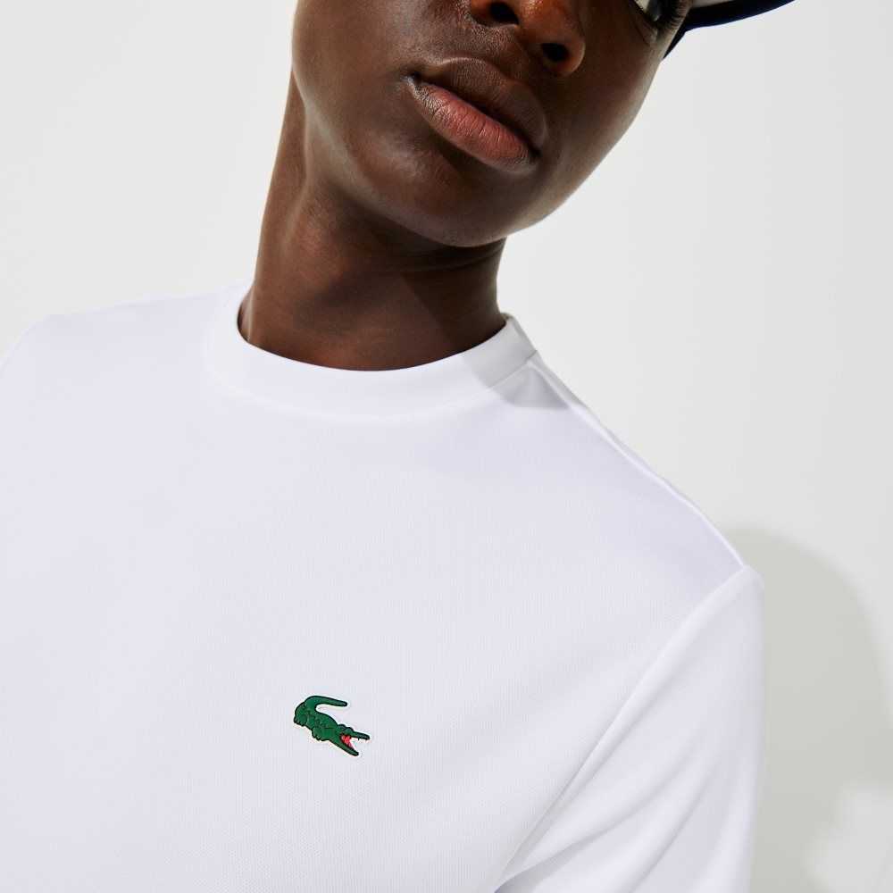 Lacoste SPORT Breathable Pique T-Shirt White | PZT-739548