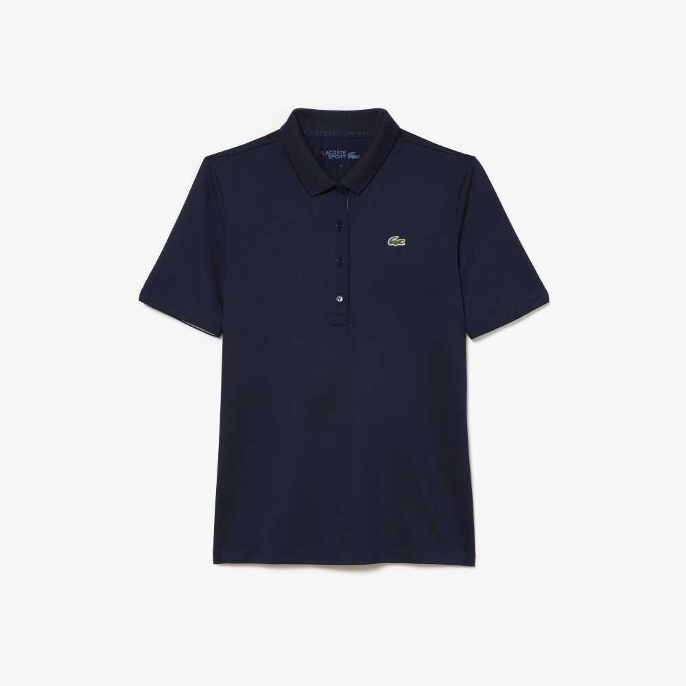 Lacoste SPORT Breathable Stretch Golf Polo Navy Blue / White | TOM-849716