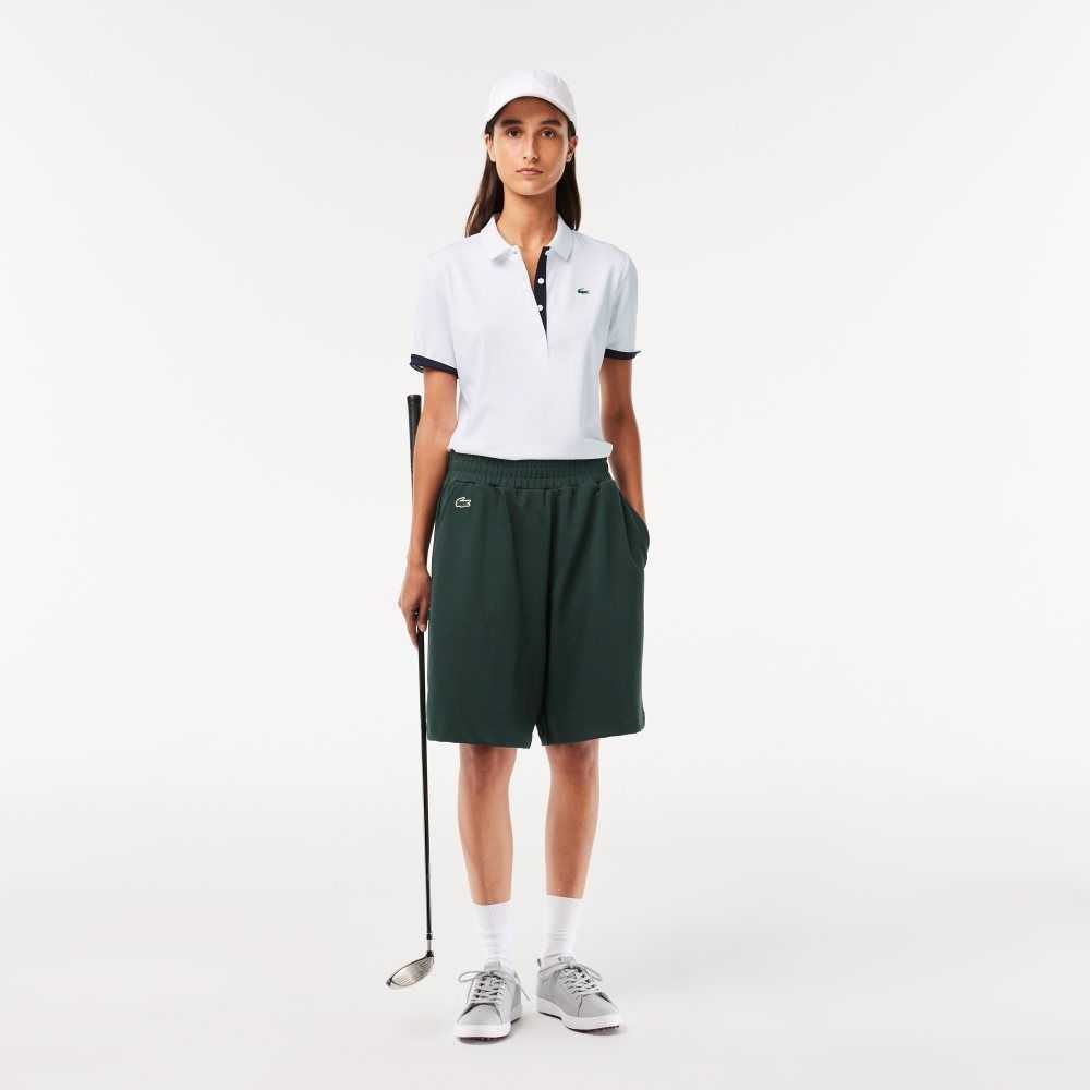 Lacoste SPORT Breathable Stretch Golf Polo White / Navy Blue | TSY-051983